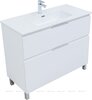 Aquanet 345681 Тумба с раковиной Алвита new 100 (Flash) напольная 2 ящ. цв. белый матовый (345681)
