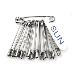 Булавки английские, №1, L 32 мм, SUN, 10х12 шт, пр-во Китай