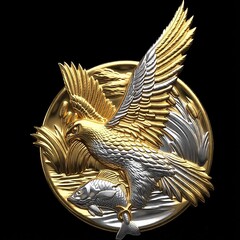 Силиконовый молд Ястреб (медальон) № 0478- м