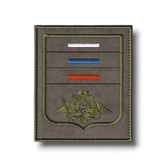 Нарукавный Знак ВС РФ Полевой С Триколором Цветными Полосами (Орел МО) / Олива Тактический