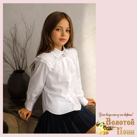 Блуза хлопок д (8-12) 260718-LYX1027