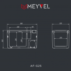 Компрессорный автохолодильник Meyvel AF-G25 (12V/24V, 110V/220V опционально, 25л)