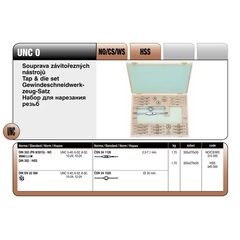Набор метчиков и плашек UNC №5 -№12 115CrV3 22пр Bucovice(CzTool) 315000