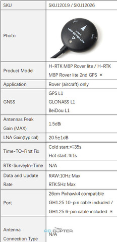 GNSS система Holybro H-RTK M8P Rover Lite