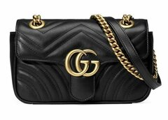 Сумка через плечо Gucci GG Marmont с матовой отделкой черный
