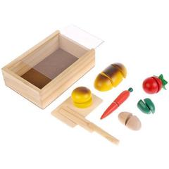 Обучающая игрушка деревянная овощи до 3х лет Буратино 40069-r