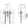 Gessi INCISO Смеситель для раковины на 3 отверстия с донным клапаном, излив 160мм, h=314мм, цвет: золото 58015#246