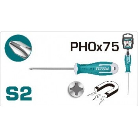 Отвертка крестовая 075мм 3,0мм S2,PH0 , THT26PH0075