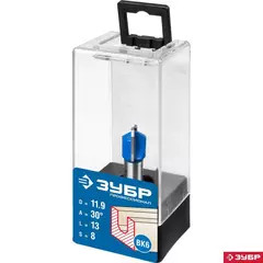 ЗУБР 11.9 x 13 мм, фреза пазовая фасонная №3, Профессионал (28742-11.9-30)