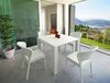 Стол пластиковый раздвижной Siesta ContractVegas Table, 1000-1400х1000х750 мм, белый