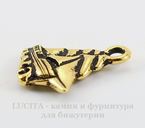 Подвеска TierraCast "Парусник" (цвет-античное золото) 19х16 мм