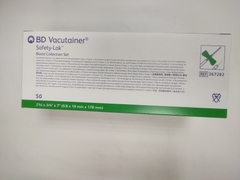 Устройство однократного применения BD Vacutainer Push Button для взятия крови: игла-бабочка в комплекте с люер адаптером (игла 21G x 0.75