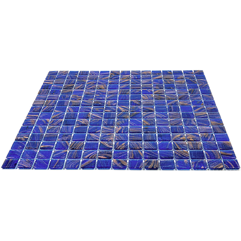 STE317 Мозаика одноцветная чип 20 стекло Alma Mono Color синий темный квадрат глянцевый