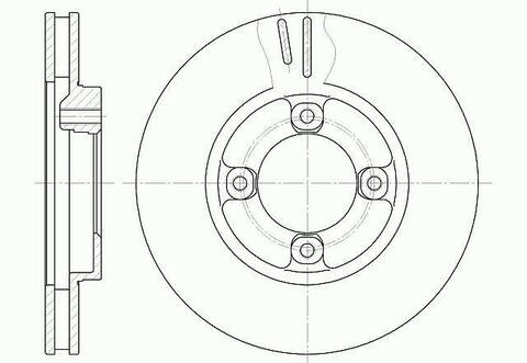 Диск тормозной вентилируемый G-brake  GR-02354