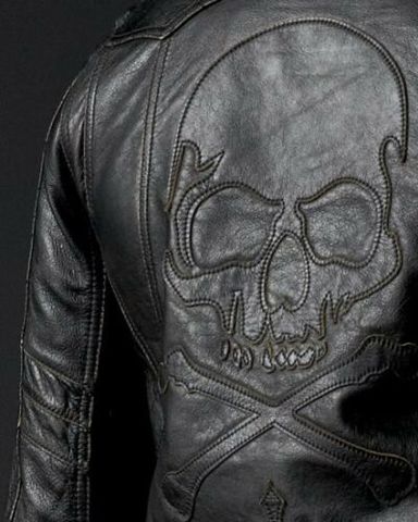 Affliction | Куртка мужская кожаная ASSAULT Leather Jacket аппликация на спине