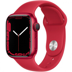 Apple Watch Series 7GPS,41mm (PRODUCT)RED Aluminium Case with (PRODUCT)RED Sport Band - Regular (MKN23GK/A)