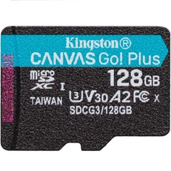 Карта памяти Kingston Canvas Go! Plus 128Гб microSDXC, C10/UHS-I U3 (SDCG3/128GBSP)
