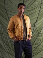 Бомбер Alpha Industries MA-1 Mod Bronzed Brown (Золотой)