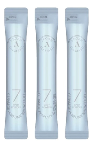 Allmasil 7 Ceramide Perfume Shower Gel_baby Powder Гель для душа с ароматом хлопка