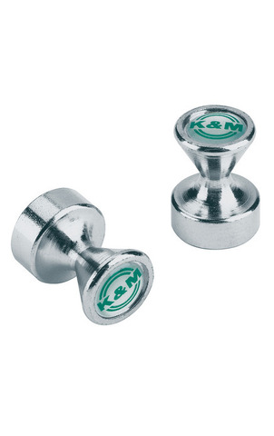 K&M 11580-000-29 nickel магнит мощный, размер: диаметр 12 x 16 mm. никель. 2 шт в блистере