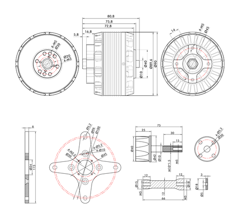 T-Motor AT8025 70CC KV190