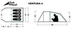 Кемпинговая палатка Trek Planet Ventura 4 (70215)