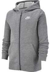 Детская толстовка Nike NSW Hoodie FZ Club B - carbon heather/smoke grey/white