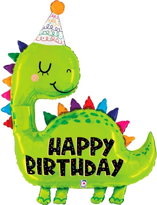 Г Фигура, Динозаврик в колпачке, Happy Birthday, 52
