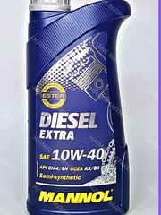 Масло Mannol Diesel Extra 10W40 CH-4/SN A3/B4 (1л) п/синтетика