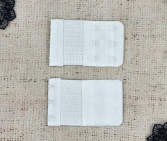 Застежка-удлинитель для бюстгалтера, р. 8,5*5см/12мм, белый