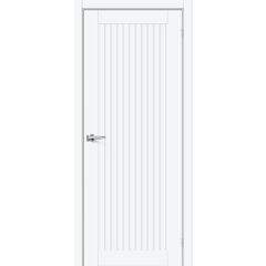 Купить Межкомнатная дверь ПЭТ Браво-40 White Silk глухая