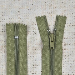 Молния брючная SBS автомат, L 15 см, Т4,5, н/р, оливка