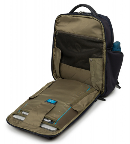 Рюкзак мужской Piquadro Brief, синий, кожа натуральная/ткань (CA4439BRBM/BLU)