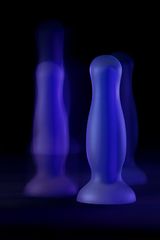 Голубая, светящаяся в темноте анальная втулка Namor Glow - 12,5 см. - 