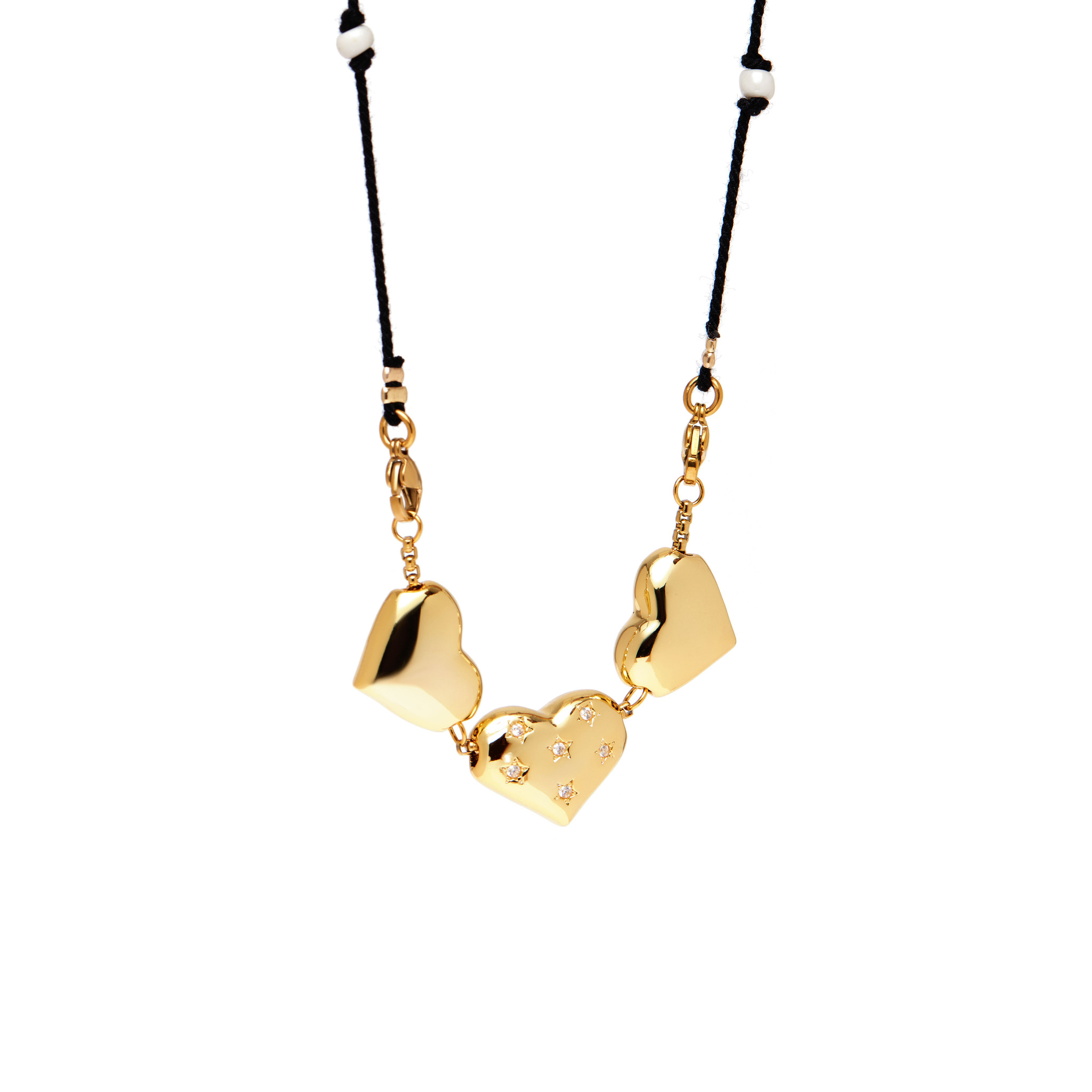 VIVA LA VIKA Колье Sparking Knitted Heartbeat Necklace – Gold