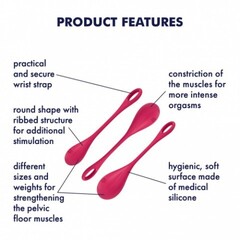 Набор вагинальных шариков Satisfyer Yoni Power 1 розовые