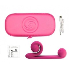 Вибромассажер для двойной стимуляции Snail Vibe розовый