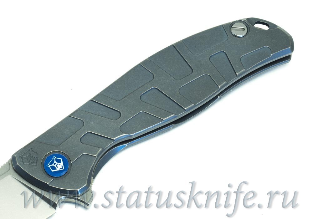 Нож Широгоров Flipper 95 R  T-узор М390 As blue mrbs