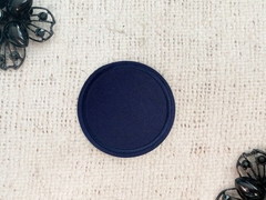 Термоаппликация, d 4,3 см, тёмно-синий