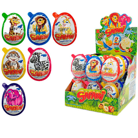Egg Safari- Шоколадное яйцо-сюрприз Сафари 1кор*6бл*24шт, 10г