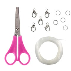 
          Набор бисера для плетения, бусина размер 11/0, NB-Nabil, 15 цветов, с подвеской, ножницами и леской. Прозрачный кейс в виде мордочки мишки