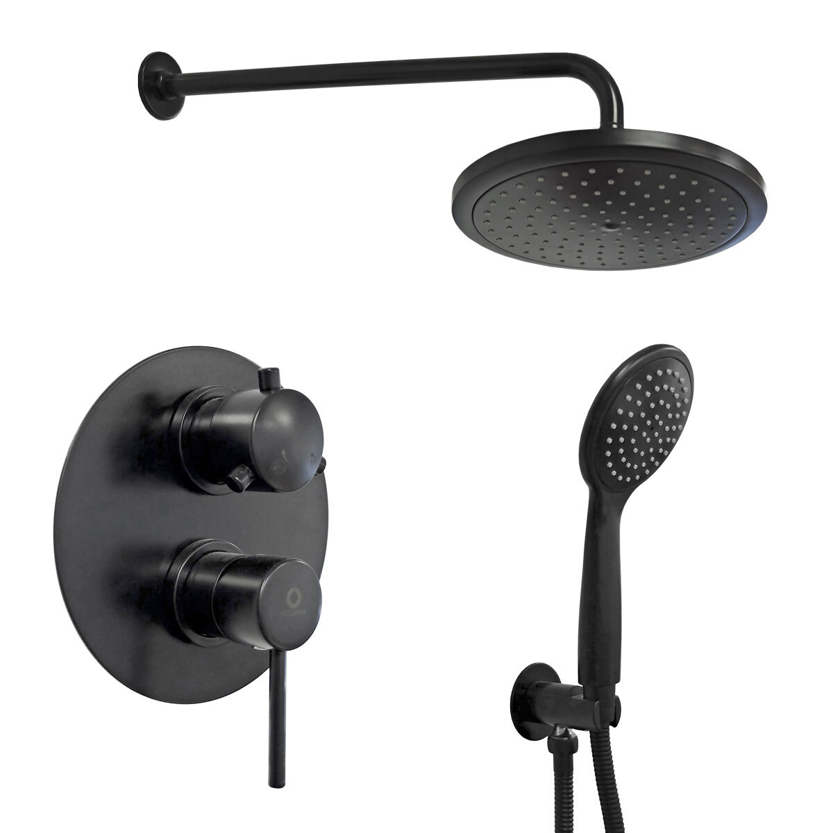 смеситель встройка на 2 дорожки RAV-Slezak черный