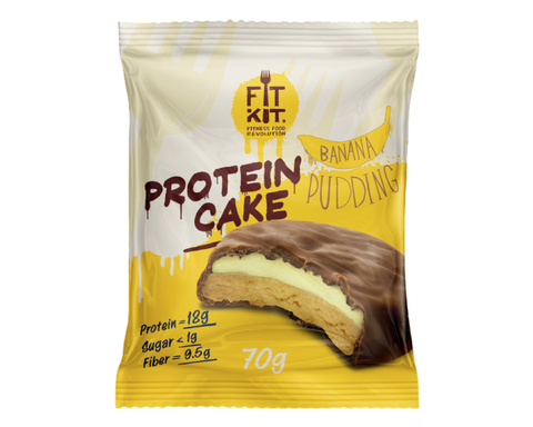 Десерт глазированный кейк FK Protein cake Банановый 70гр