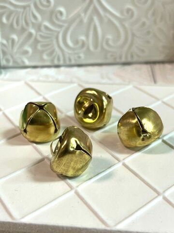 рождественский колокольчик, цвет золото, 15мм (4шт)