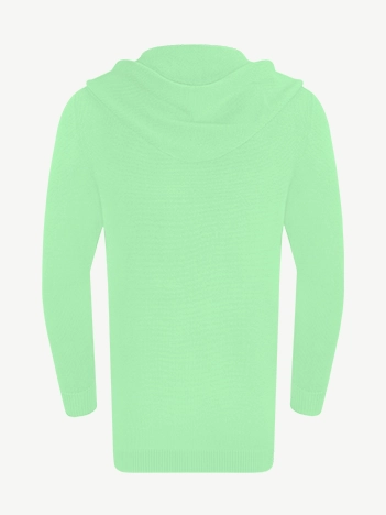 Кардиган с капюшоном из мягкой шерсти