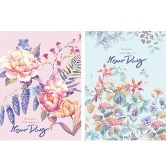 
          Блокнот А5, гребень, Проф-Пресс, мелованная обложка, ассорти, 60 л., клетка, "Нежная флористика-3"