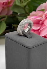 91658- Кольцо-дорожка из серебра 925 пробы в обсыпке из куб.циркониев APM MONACO