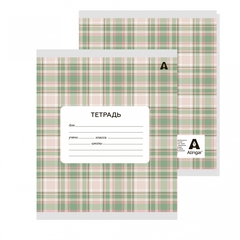 
          Тетрадь 24л., линия, Alingar, скрепка, блок офсет, 100% белизна. мелованный картон (стандарт), "Шотландская клетка-1(орнамент-1)"