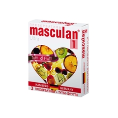 Презервативы "Masculan, 1 Ultra Tutti-Frutti", ароматизированные, 3 шт.