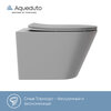 Aqueduto CONT2130 AQD CONE Tornado Унитаз подвесной 525*360 безободковый, Tornado, сиденье с микролифтом, серый матовый